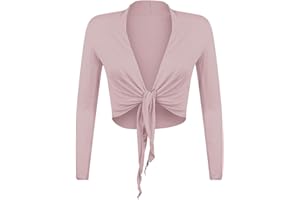 GLAMEXX24 Elegante Bolero da Donna Giacchetta con Maniche Lunghe