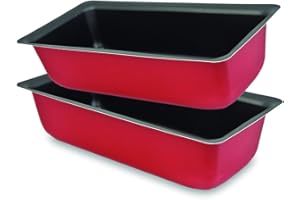 Menax - Set di Due Stampi Rettangolari per Dolci - Stampo da Forno Plumcake con Rivestimento Antiaderente - 30 cm