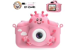 TIATUA Kids Camera for Girls and Boys, 1080P Digital Camera for Kids with 32GB SD Card and Selfie Mode, Toddler Camera and Video Camera, Christmas and Birthday Gifts Toy for Age 3-10 Year Old (Pink)