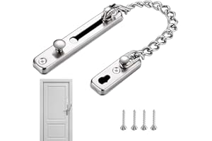 KLOP256 Türkette, 304 Edelstahl Türsicherheitskette, Diebstahlsicherungskette Für Innentüren Und Fenster, Hotel, Miethaus, Wohnungstür Sicherheitsschloss Mit Schrauben