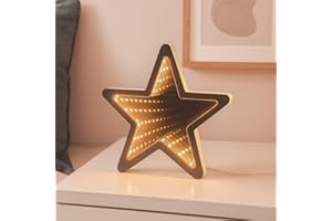 Ideen mit Herz | LED-Stern Infinity | Leuchtstern mit Lichttunneleffekt | Fenster-Deko zu Weihnachten | mit Timer-Funktion | batteriebetrieben | 15 cm x 14,2 cm