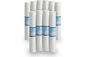 Bellerofonte Sedimentfilter Wasserfilter 20 Zoll 5 Mikron. Beseitigt Sand, Schlamm, Rostpartikel und schwebende Verunreinigungen bis zu 5 Mikron aus Polypropylen 10 Stücke