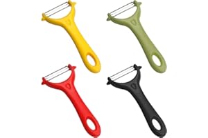 CVDYWDJIE Pelador De Patatas De 4 Piezas, Pelador De Acero Inoxidable, Utensilio De Cocina, Pelador De Frutas Y Verduras, Pelador Con Mango Antideslizante