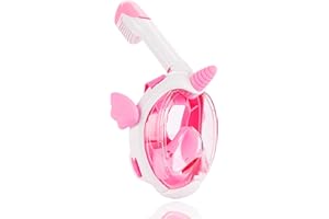 Masque de plongée complet pour enfants, vision à 180 degrés, motif de licorne panoramique, masque de plongée pour enfants