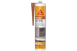 SIKA - Mastic acrylique spécial maçonnerie - portes - fenêtres - SikaSeal 107 joints et fissures - Acajou - Int/Ext - Multisupports - Résistant aux intempéries - 300ml