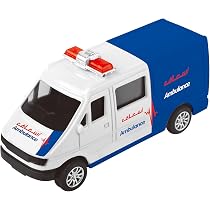 Ambulance Jouet Dickie Toys IVECO UME - 18cm Avec Lumière Et Son - Civière Incluse - Véhicule Enfant à Partir De 3 Ans