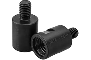 Mesee 2Pcs Adaptateur M14 à M10 Adaptateur de Filetage M14 Femelle vers M10 Mâle Convertisseur de Filetage Adapte M14 à M10 Adaptateur pour Meuleuse d'Angle et Foret Fileté