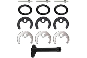 ARROMI 13 PCS Monobloc Tap Fixing Kit, Tap Washers, Tap Washers for Mixer Taps, Tap Faucet Fixing Fitting Kit Single Hole Hot and Cold Water Faucet Monobloc Tap Bolt for Bathroom Basin or Kitchen