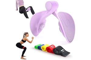 Spopal Attrezzo Interno Coscia, [con 5 Cinghie di Resistenza] Hip Trainer, Allenatore per Muscoli del Pavimento Pelvico, Fitness Attrezzo per Glutei, Schiena, per Palestra in Casa Yoga, Pilates