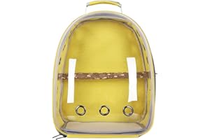 ARTOCT Lightweight Bird Carrier,Transparent Outdoor Pet Parrot Travel Backpack,Breathable Parrot Bird Carrier Bag Space Capsule,Suitable for Parrot Pets and Bird Habitat