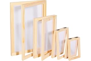 ‎WOROWN Worown 4 Größen (A4, A5, A6 & A7) Papier 2 in 1 Papier Schöpfen, Papierschöpfrahmen, Schöpfrahmen für DIY-Papierhandwerk