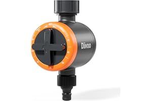Diivoo Water Timer for Irrigation, IP55 Sprinkler Timer, Automatic Hose Tap Timer with Manual Watering from 5 to 120 Min, Garden Watering Systems Controller for Drip, Lawn, Yard, Pool