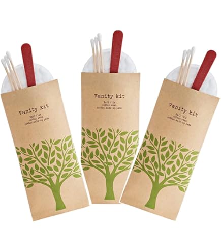 Set Cortesia Hotel Eco-friendly - Kit Spazzolino, Cuffia Doccia E Vanity In Carta Kraft - Foto 9