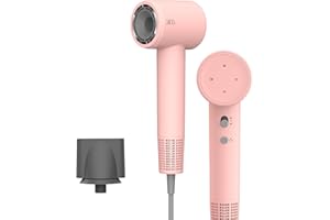 Suszarka do włosów AINA o dużej prędkości, silnik bezszczotkowy, 150 000 obrotów na minutę, lekka, jonizująca i podróżna (1A Różowy)