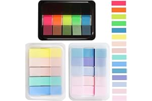 JORMFTTE 300 Pcs Sticky Tabs, Transparent Page Markers with Base Box, Colorful Book Annotation Kit, Clear Index Tabs with Translucent Index Stickers for Books Page Bookmarks Office Supplies