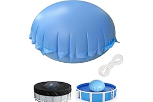 Merwlukt 120 x 120cm Poolkissen Winter, Luftkissen Pool Rund Pool Winterkissen für Oberirdischen Pool Aufblasbare Schwimmbecken