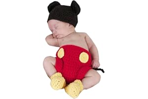 SAMGU Neugeborene Fotografie Prop Baby Kostüm niedlich Crochet Strickmütze Cap Mädchen Jungen Windel Schuhe