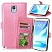 Produktbild Nancen Samsung Galaxy Note 3 / N9000 (5,7 Zoll) Lederhülle Neu Style Acht Farbe Weich PU Flip Case Ledertasche / Schutz Etui, Einfach Vintage Kollektion Karten Slot Foto Wallet Hülle Handy Tasche Zubehör