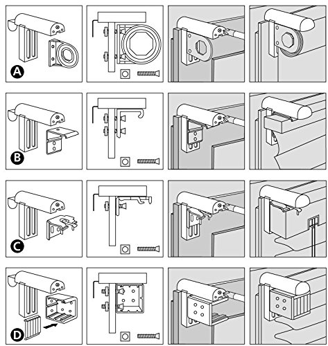 VENTANARA® Universal Klemmträger (10 Stück) / ohne Bohren / Montage von Jalousie und Rollo am Fensterflügel - 3