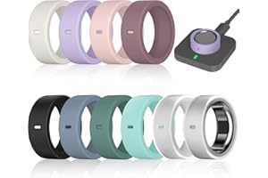ZOOROO 10 Pack Rings Cover Compatible with Oura Ring Gen 4/4 Ceramic/Gen 3/Ultrahuman Ring, Surport Charging with Cover on, Anti-Scratch Elastic Silicone Rings Protector Case for Men Women Working Out Gym