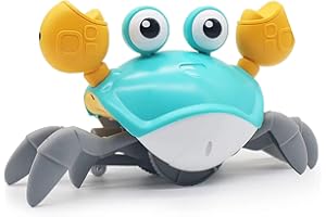 REVERSIBLE OCTOPUS Crab Toys for 1-3 Year Old Boys Crawling Crab Toys Age 1 2 3 Boys Girls Walking Dancing Moving Lighting Crawling Toys Gifts for 1-3 Year Old Toddler Infant Baby Birthday Present Gifts Age 6M+