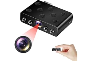 TANGMI Mini Caméra Espion WiFi, HD 1080P Caméra Cachée avec Vision Nocturne et Détection de Mouvement, Caméra Vidéo WiFi pour La Maison, Le Bureau et la Voiture,Pas de Batterie Incluse