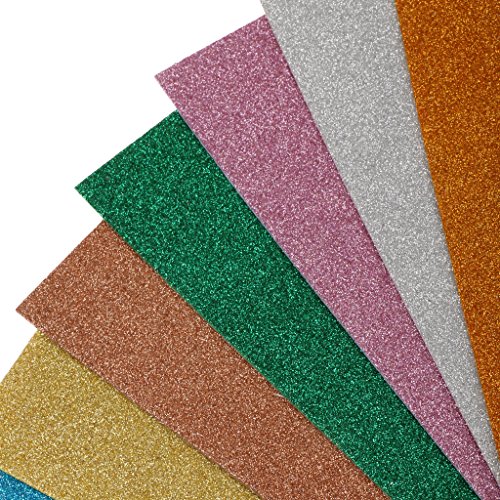 MagiDeal 10 Blatt Schaum Schwamm Blatt-glitter, 20 x 30 cm, selbstklebend, glitzernd, mit Pailletten - 9