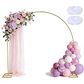 Gold Wedding Arch Stand 2 x 2 m, Metal Backdrop Frame for Background, Easy Assembly, Wedding Arch for Birthday, Parties, Grad