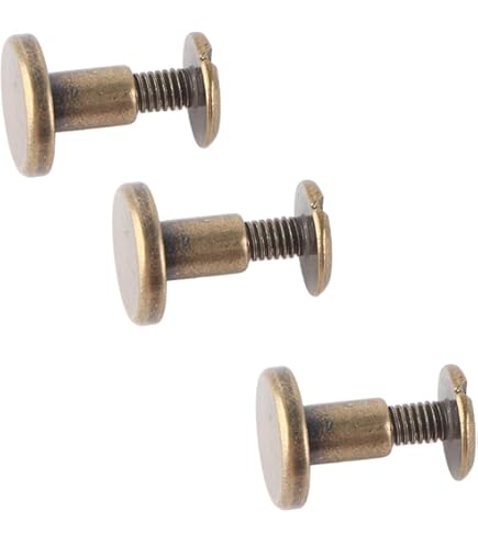 Set 30 Viti Chicago Per Rilegatura - Ottone Placcato, 5mm X 25mm, Per Album E Artigianato - Foto 4