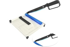Qcdou Paper Cutter, A4 Paper and Card Cutter, 12" Cut Length Paper Slicer, Heavy Duty Paper Cutter, 12 Sheet Capacity Guillotine Paper Cutter, Paper Trimmer for Photo, Cardboard and Crafts