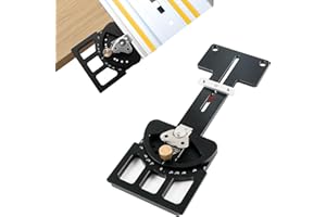 LUOLETY Jauge à onglet réglable multi-angles pour scie à rail carré avec butée d'angle de -60 ° à 60 ° pour Makita Festool pour rail de guidage Milwaukee