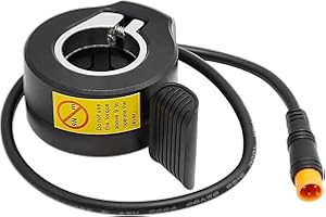 Wjelet E-Bike Thumb Throttle 130X, Waterproof Accelerator, 22.2mm/0.87in Handlebar Left/Right Universal Bicycle Conversion Replacement Parts,3 Pin Ebike Throttle Accelerator