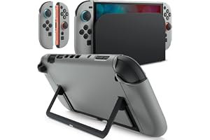 JETech Slim Dockable Case for Nintendo Switch 2, Grey | Dockable Design for Joy-Con Detachable, Soft TPU Grip, Matte PC Back, Anti-Scratch Protective Cover