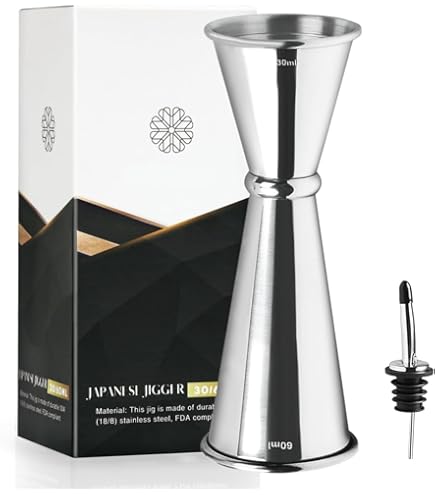 Barkeeper Messbecher Edelstahl - Doppelseitiger Cocktail Messbecher 2er Set