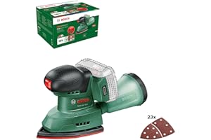 Bosch Home and Garden Levigatrice palmare a batteria EasySander 18V-8 (senza batteria; 18 Volt System; per lavorazione del legno; 3 fogli abrasivi; 20 di carta abrasiva) - Amazon Edition