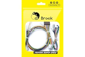 Brook Fighting Board Cable – Faisceau 20 broches avec faisceau 4 broches pour Arcade Stick DIY, compatible cartes Brook Fighting Board, boutons Sanwa et Seimitsu, câblage Joystick & Boutons
