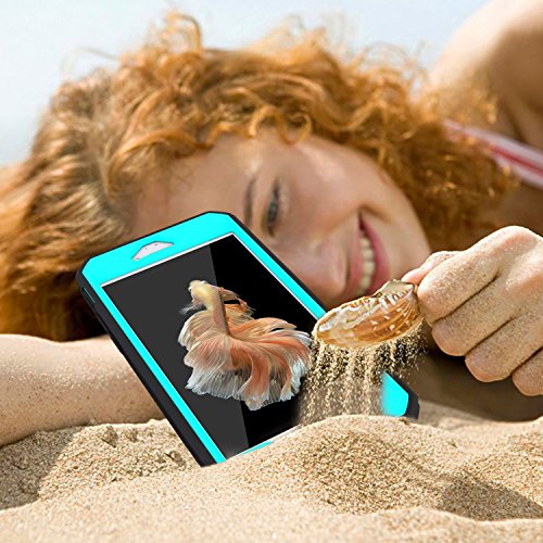 iPhone 6S  iPhone 6 Funda  J D  Armadura Delgada   Doble Capa   Protecci  n Pesada  H  brida Resistente Funda Protectora y Robusta para iPhone 6S  iPhone 6     Turquesa