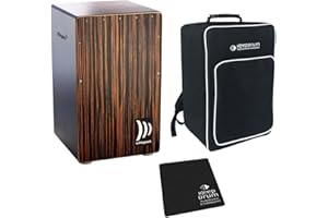 Schlagwerk CP 432 Cajon 2 in One Deluxe Makassar + custodia Keepdrum Gig Bag + pad CP-01