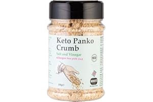 SCT SAVOURY CRUNCHY TREATS & SWEET CANDY TREATS Keto Panko Rind Crumb 150g Pot - Available in Multiple Flavours - Keto, Gluten & Allergen Free, Low Carb, High Protein - Handmade in Britain with Family Recipe (Salt & Vinegar)
