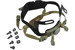 WarmHeartting Sangle de Suspension pour Casque Tactique Airsoft avec Mentonnière Accessoires Casque Airsoft