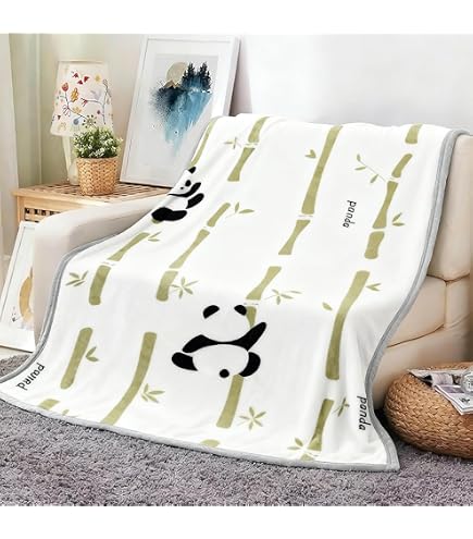 Coperta In Flanella A Forma Di Panda, Morbida E Leggera, 127 X 152 Cm, Per Divano Letto Viaggi, Regalo Per Bambini E Adulti - 2