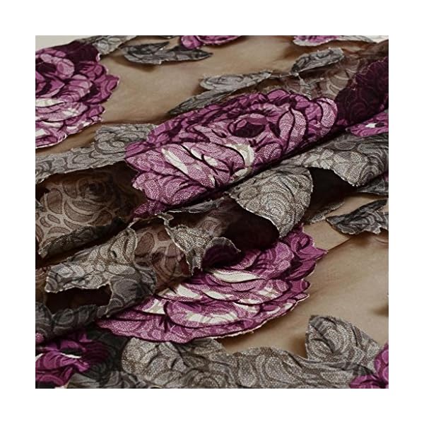 GWELL Semi-shade Floral Print Curtain Eyelet Ring Top Curtains/Drapes/Panels for Living Room Bedroom(One Panel) Flower - Image 8