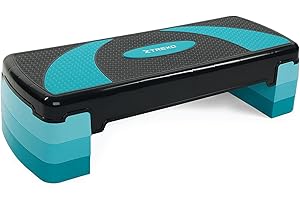 ‎TREXO TREXO Aerobic Step 78 x 30 cm Für Cardio- und Fitnesstraining Höhenverstellbar 10-20 cm Langlebig aus Polypropylen und TPR Aerobic Step Hochwertig