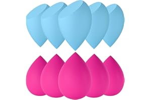 ‎KORINTIN Make Up Sponge, 10 Pieces Beauty Blender Sponges, Washable Latex-Free Cosmetic Sponge, Flawless Foundation Puff Cosmetic Tool for Liquid, Cream and Powder, Gift for Women