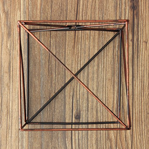 KINGSO Vintage Retro Pendelleuchte Hängeleuchte Lampenschirm Klassischer Eisen Anhänger DIY Lampe Zubehör 150*150mm verrostete Farbe - 2