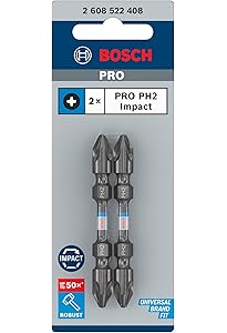 Bosch Professional Extra Hard, Double Ended Screwdriver Bits, Type