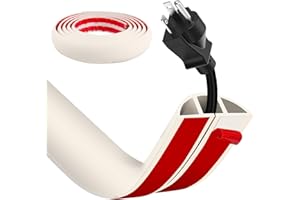 YOUSHANGRO Canaleta para Cables autoadhesiva, Protector de Cables de Goma y Madera para Suelo, Organizador de Cables para Oficinas, Escuela, Almacén, Conciertos y Más - Evita Riesgos de Tropiezos