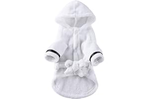 Felenny Albornoz para Perro Albornoz con Capucha para Perro Albornoz Suave Súper Absorbente para Mascotas Grandes Medianos Pequeños Perros