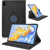 Kilifplus Huawei Honor Pad X9 11.5 ile Uyumlu Kılıf 360 Derece D&ouml;nen Standlı PU Deri Kapaklı - Siyah