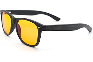 RISOKA® Gafas luz azul - Para el trabajo, el ocio y Gaming - Con patillas de madera - Para hombre y mujer - Gafas filtro azul - Blue light glasses - Gafas anti luz azul - Gafas proteccion luz azul